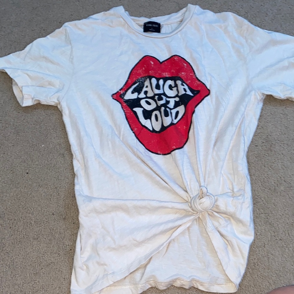cream laugh out loud shirt